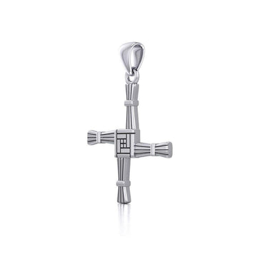 Small Brigids Cross Silver Pendant TPD3559 - Jewelry